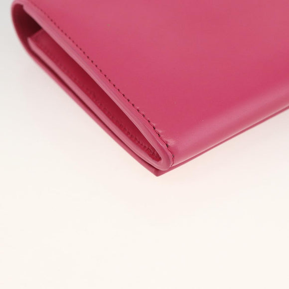 SAINT LAURENT Wallet Leather Pink Auth BA11841A