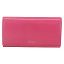 SAINT LAURENT Wallet Leather Pink Auth BA11841A-13