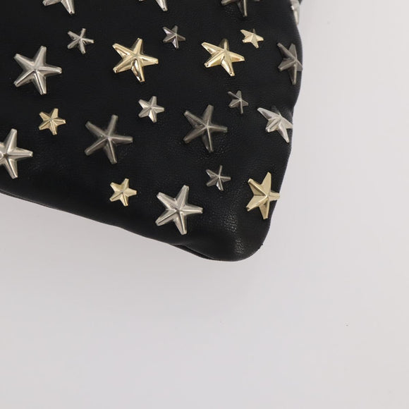 Jimmy Choo Tote Bag Leather Canvas 2 Set Black Gray Auth BA11842