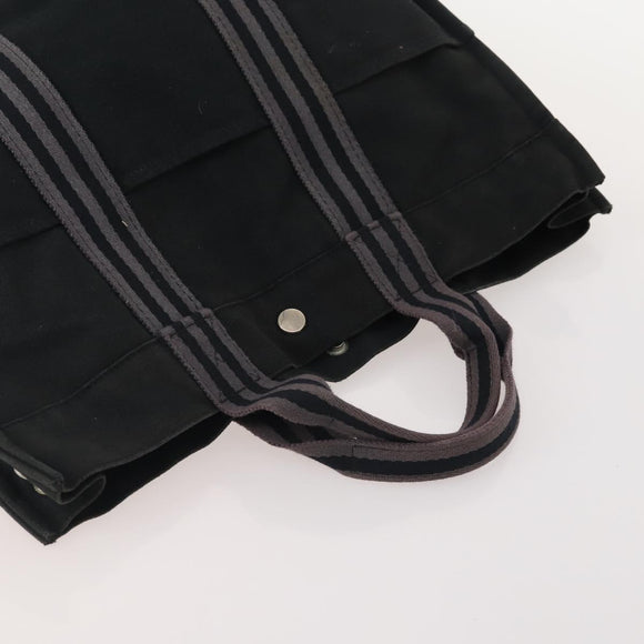 Jimmy Choo Tote Bag Leather Canvas 2 Set Black Gray Auth BA11842