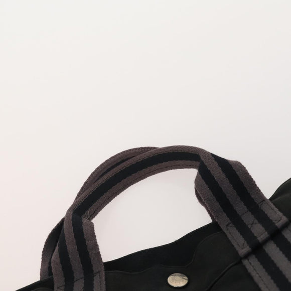 Jimmy Choo Tote Bag Leather Canvas 2 Set Black Gray Auth BA11842