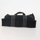 Jimmy Choo Tote Bag Leather Canvas 2 Set Black Gray Auth BA11842-7