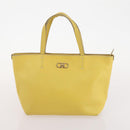 Salvatore Ferragamo Bag Leather Patent leather 2 Set Brown Yellow Auth BA11843-10