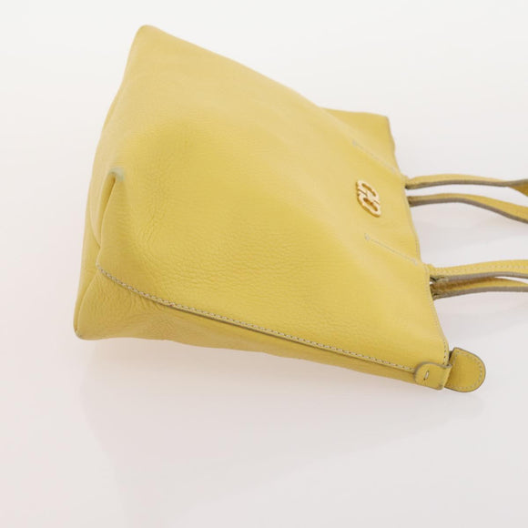 Salvatore Ferragamo Bag Leather Patent leather 2 Set Brown Yellow Auth BA11843