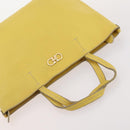 Salvatore Ferragamo Bag Leather Patent leather 2 Set Brown Yellow Auth BA11843-13