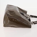 Salvatore Ferragamo Bag Leather Patent leather 2 Set Brown Yellow Auth BA11843-4