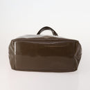 Salvatore Ferragamo Bag Leather Patent leather 2 Set Brown Yellow Auth BA11843-7