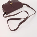 CARTIER Must Line Shoulder Bag Leather 2 Set Bordeaux Gold Auth BA11844-13