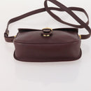 CARTIER Must Line Shoulder Bag Leather 2 Set Bordeaux Gold Auth BA11844-15