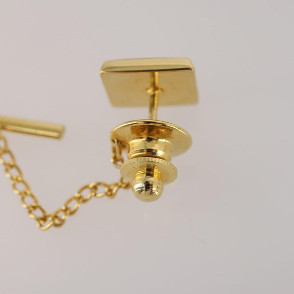 Christian Dior Tie Pin Cuffs metal 6 Set Gold Tone Auth BA11845