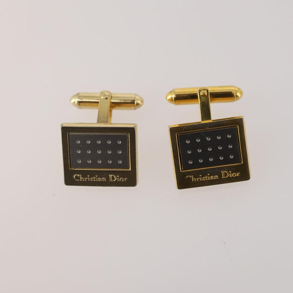Christian Dior Tie Pin Cuffs metal 6 Set Gold Tone Auth BA11845