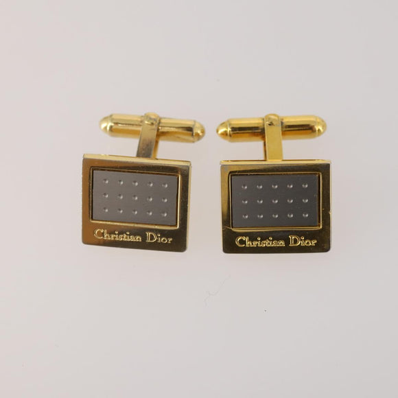 Christian Dior Tie Pin Cuffs metal 6 Set Gold Tone Auth BA11845