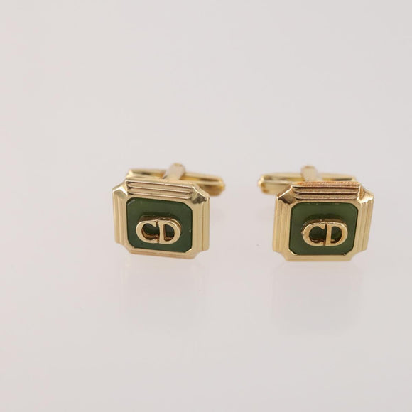 Christian Dior Tie Pin Cuffs metal 6 Set Gold Tone Auth BA11845