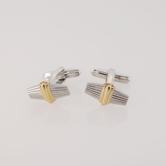 Christian Dior Tie Pin Cuffs metal 4 Set Gold Tone Auth BA11846