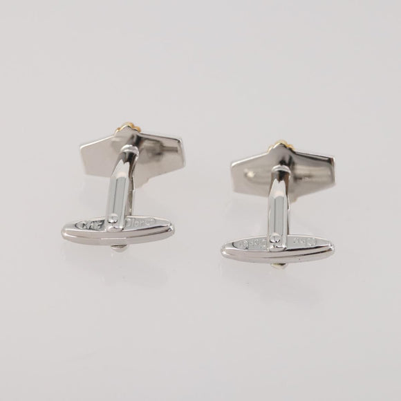 Christian Dior Tie Pin Cuffs metal 4 Set Gold Tone Auth BA11846