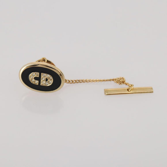Christian Dior Tie Pin Cuffs metal 4 Set Gold Tone Auth BA11846