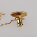 Christian Dior Tie Pin Cuffs metal 4 Set Gold Tone Auth BA11846-8