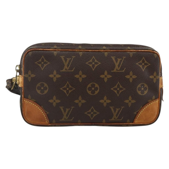 LOUIS VUITTON Monogram Marly Dragonne PM Clutch Bag M51827 LV Auth BA11848