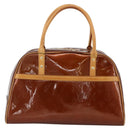 LOUIS VUITTON Monogram Vernis Tompkins Square Bag Bronze M91103 LV Auth BA11852-2