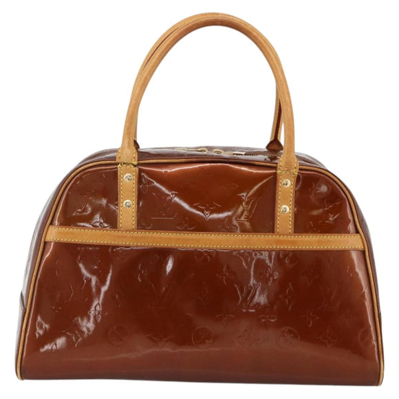 LOUIS VUITTON Monogram Vernis Tompkins Square Bag Bronze M91103 LV Auth BA11852