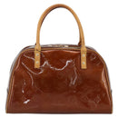 LOUIS VUITTON Monogram Vernis Tompkins Square Bag Bronze M91103 LV Auth BA11852-3