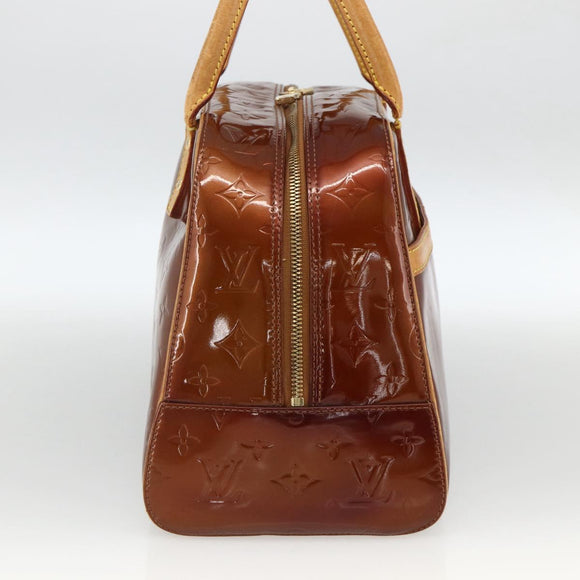 LOUIS VUITTON Monogram Vernis Tompkins Square Bag Bronze M91103 LV Auth BA11852