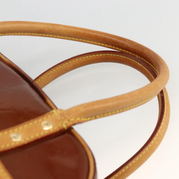 LOUIS VUITTON Monogram Vernis Tompkins Square Bag Bronze M91103 LV Auth BA11852