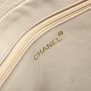 CHANEL Matelasse Chain Shoulder Bag Lamb Skin Beige Gold CC Auth BA11860-17