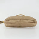 CHANEL Matelasse Chain Shoulder Bag Lamb Skin Beige Gold CC Auth BA11860-5