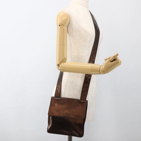 CHANEL Schoudertas Leer Bruin CC Auth BA11861A
