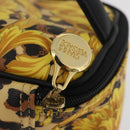 Gianni Versace Vanity Hand Bag PVC Yellow Gold Auth BA11862-14