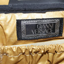 Gianni Versace Vanity Hand Bag PVC Yellow Gold Auth BA11862-15