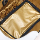 Gianni Versace Vanity Hand Bag PVC Yellow Gold Auth BA11862-17