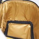 Gianni Versace Vanity Hand Bag PVC Yellow Gold Auth BA11862-18