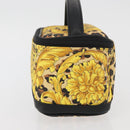 Gianni Versace Vanity Hand Bag PVC Yellow Gold Auth BA11862-4