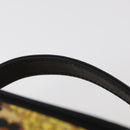 Gianni Versace Vanity Hand Bag PVC Yellow Gold Auth BA11862-8