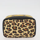 Gianni Versace Vanity Hand Bag PVC Yellow Gold Auth BA11862-9