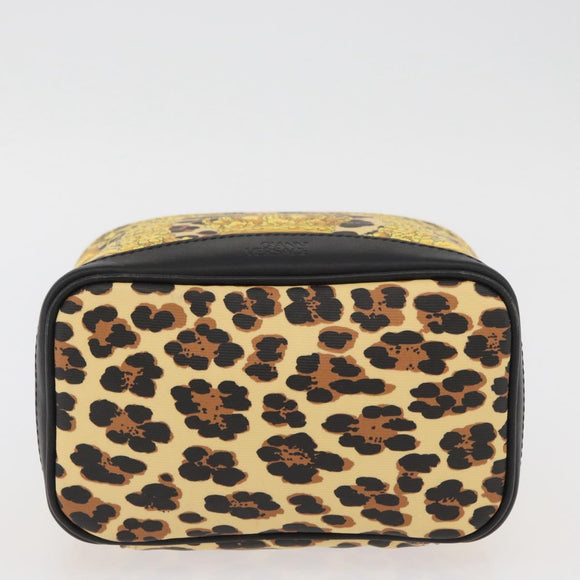 Gianni Versace Vanity Handtasche PVC Gelbgold Auth BA11862