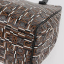 Salvatore Ferragamo Tote Bag PVC Brown Auth BA11865-13
