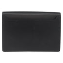 LOEWE Anagram Clutch Bag Leather Black Silver Auth BA11869-2