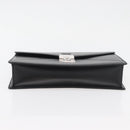 LOEWE Anagram Clutch Bag Leather Black Silver Auth BA11869-6