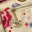 CHANEL Tote Bag Canvas White CC Auth BA1187-18