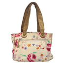 CHANEL Tote Bag Canvas White CC Auth BA1187-13