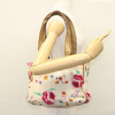 CHANEL Tote Bag Canvas White CC Auth BA1187-25