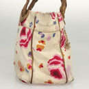 CHANEL Tote Bag Canvas White CC Auth BA1187-4