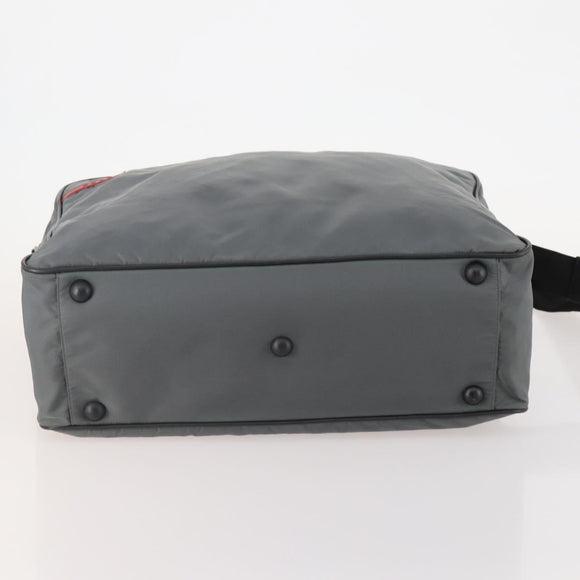 GIVENCHY Hand Bag Leather 2way Gray Auth BA11872A