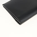 Salvatore Ferragamo Gancini Long Wallet Leather Black Silver Auth BA11875A-17