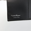 Salvatore Ferragamo Gancini Long Wallet Leather Black Silver Auth BA11875A-19