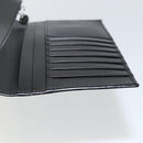 Salvatore Ferragamo Gancini Long Wallet Leather Black Silver Auth BA11875A-20
