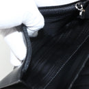 Salvatore Ferragamo Gancini Long Wallet Leather Black Silver Auth BA11875A-24